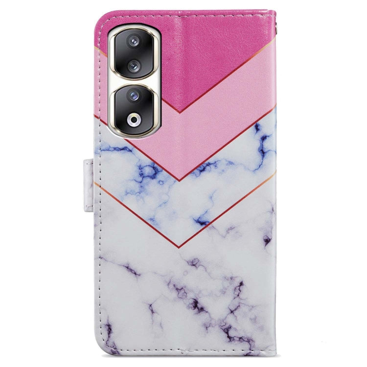 For Honor 90 Pro Painted Pattern Horizontal Flip Leather Phone Case(Smoke Marble)