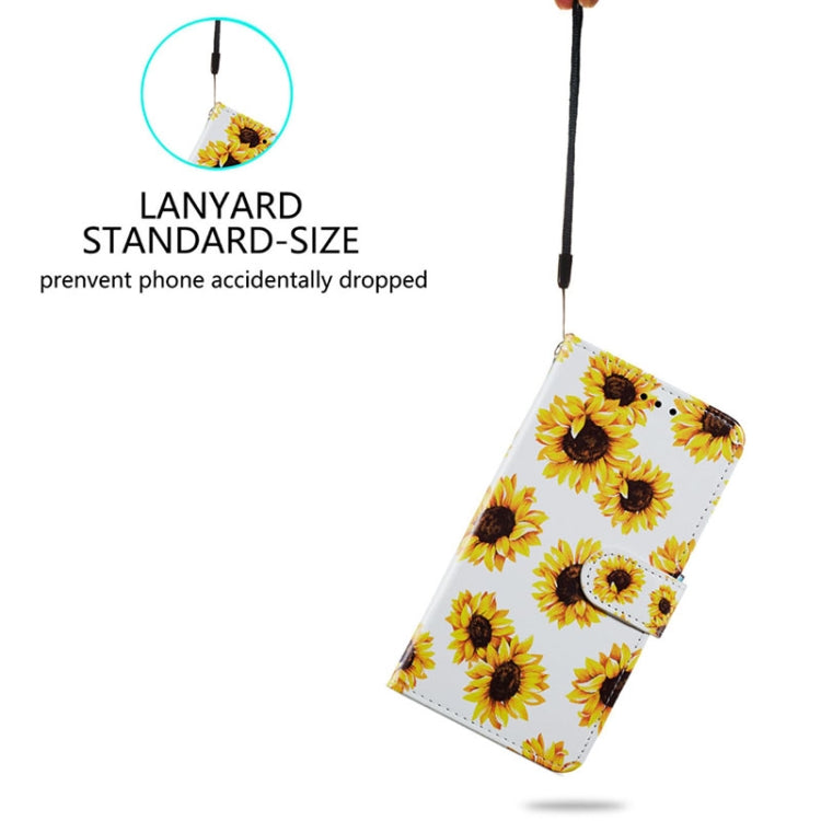 For Honor 90 Pro Painted Pattern Horizontal Flip Leather Phone Case(Sunflower)