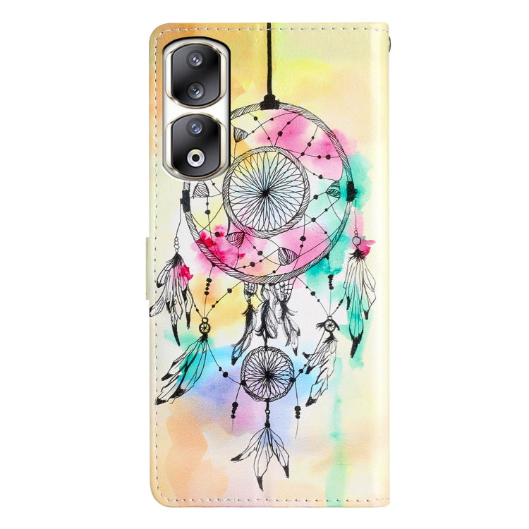 For Honor 90 Pro Colored Drawing Leather Phone Case(Dream Catcher)