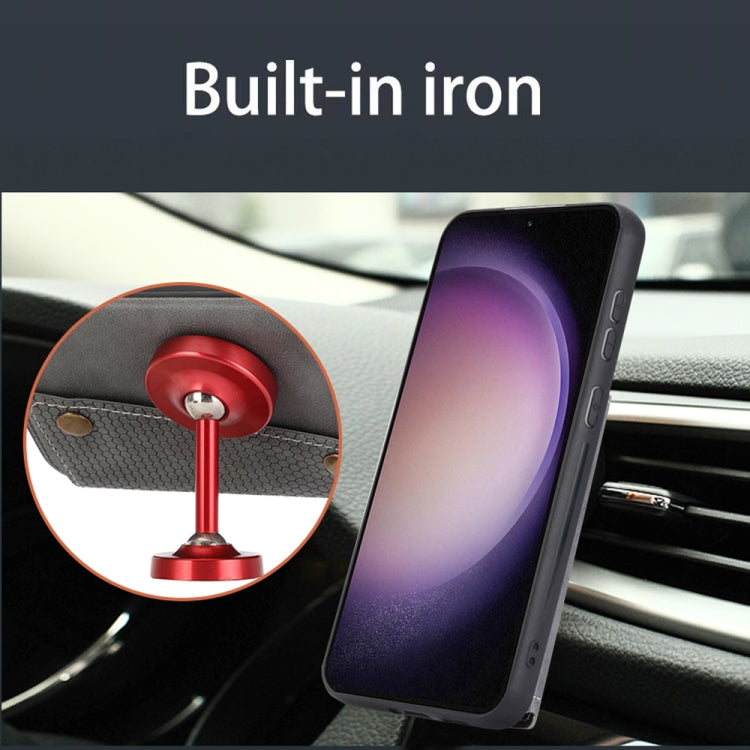 For Samsung Galaxy S24 5G Double Buckle Card Slots Magnetic Phone Case(Grey)