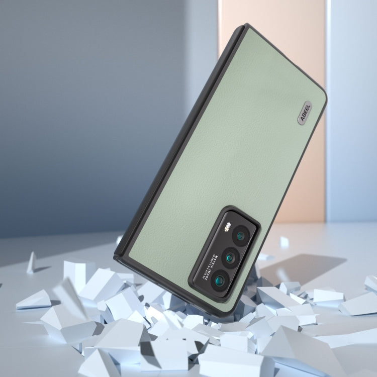 For Honor Magic Vs2 ABEEL Ecological Leather Shockproof PU Phone Case(Green)