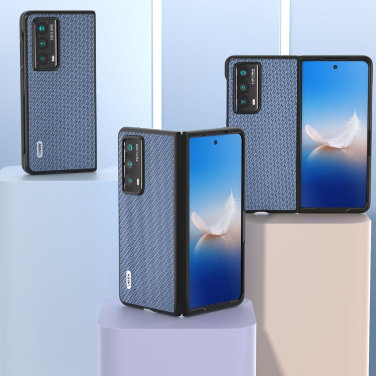 For Honor Magic Vs2 ABEEL Carbon Fiber Texture Protective Phone Case(Light Blue)