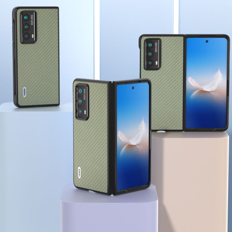 For Honor Magic Vs2 ABEEL Carbon Fiber Texture Protective Phone Case(Green)