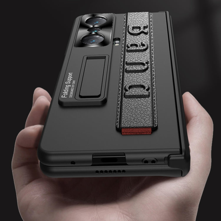 For Honor Magic VS GKK Integrated Magnetic Folding Hinge All-inclusive Phone Case with Wrist Strap(Green)