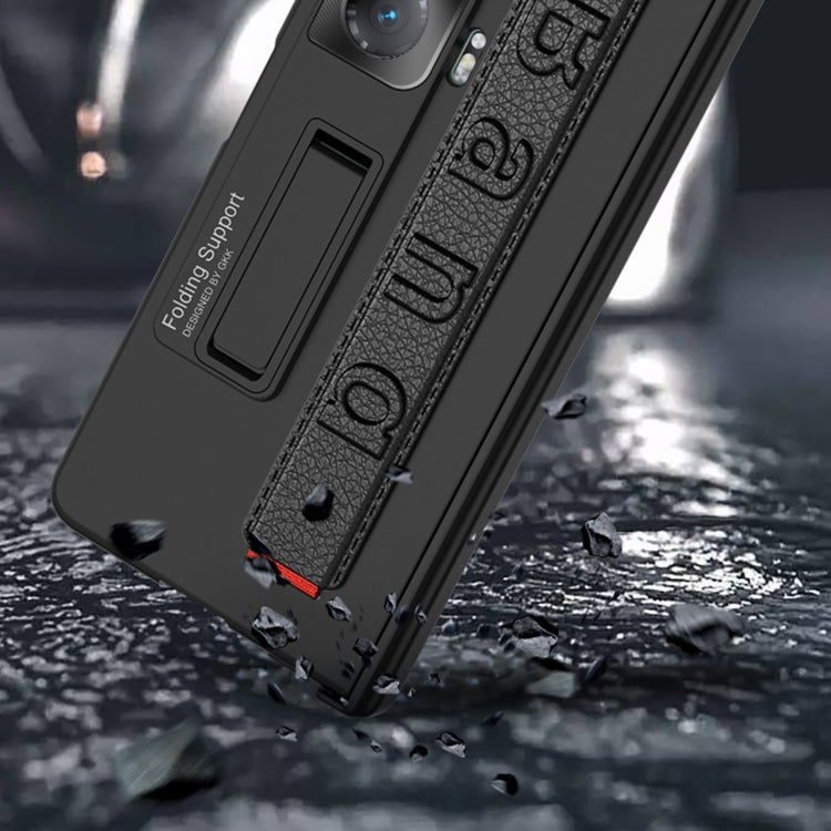 For Honor Magic VS GKK Integrated Magnetic Folding Hinge All-inclusive Phone Case with Wrist Strap(Green)