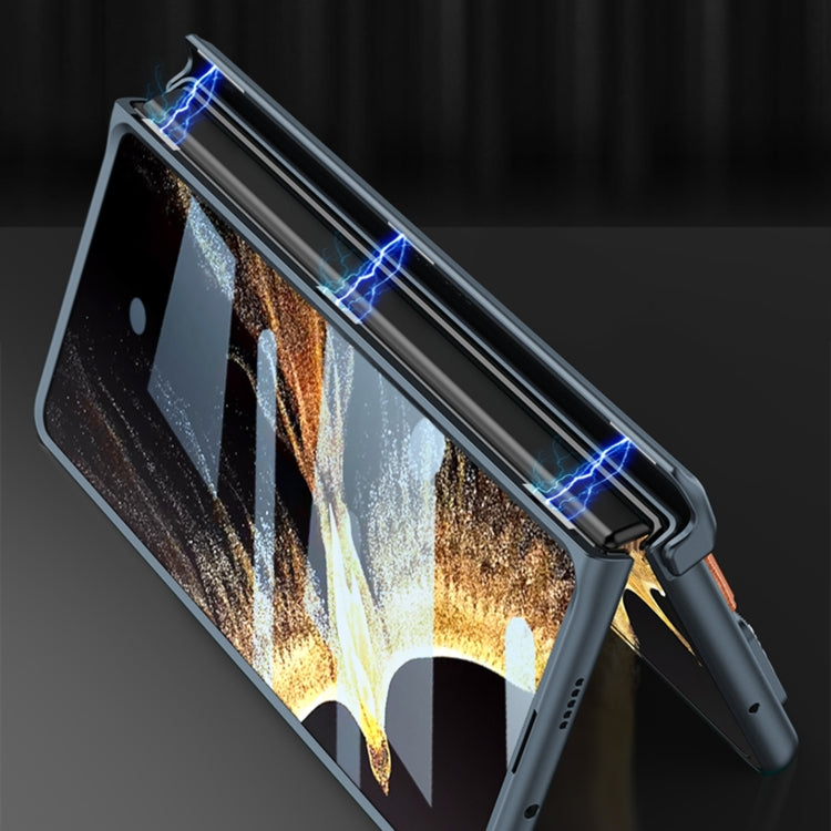 For Honor Magic VS GKK Integrated Magnetic Folding Hinge All-inclusive Phone Case with Wrist Strap(Gold)