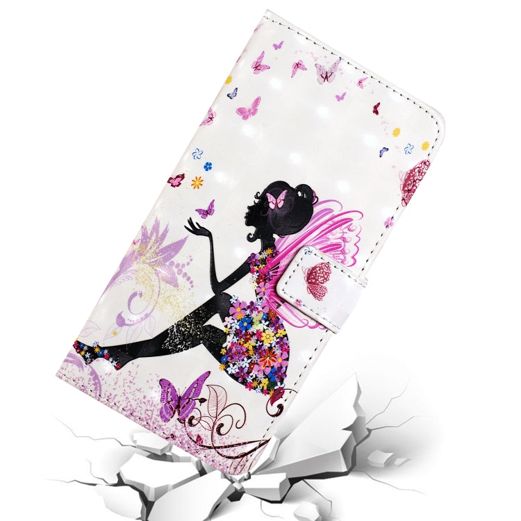 For Honor 10 Oil Embossed 3D Drawing Leather Phone Case(Flower Fairy)
