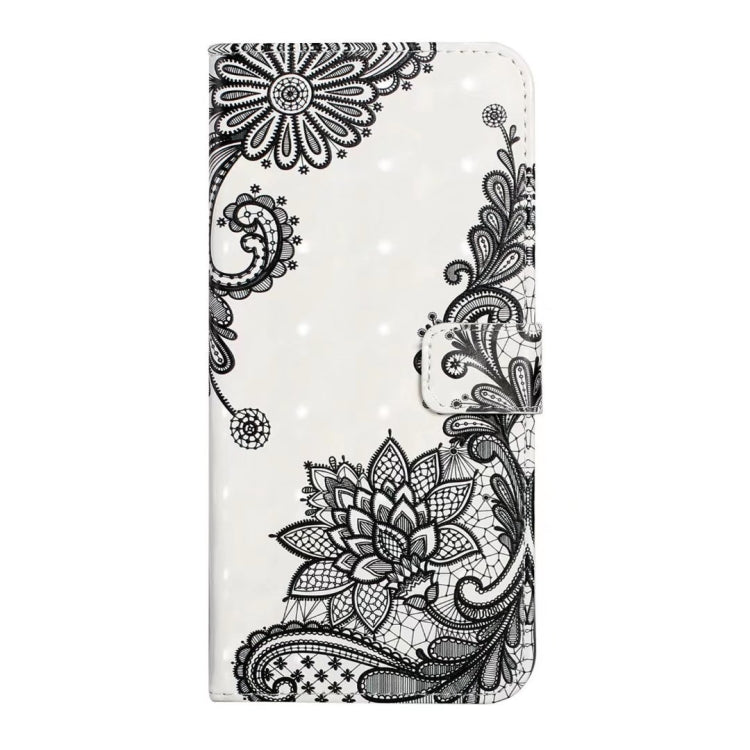 For Honor 50 Oil Embossed 3D Drawing Leather Phone Case(Lace Flower)