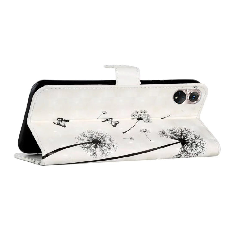 For Honor 50 Oil Embossed 3D Drawing Leather Phone Case(Couple Dandelion)