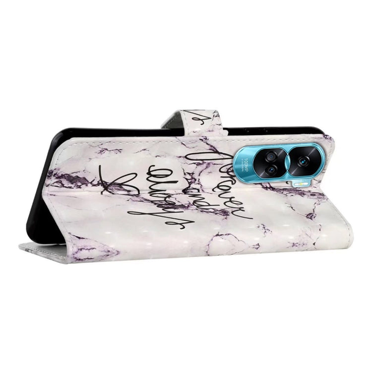 For Honor 90 Lite Oil Embossed 3D Drawing Leather Phone Case(Words Marble)