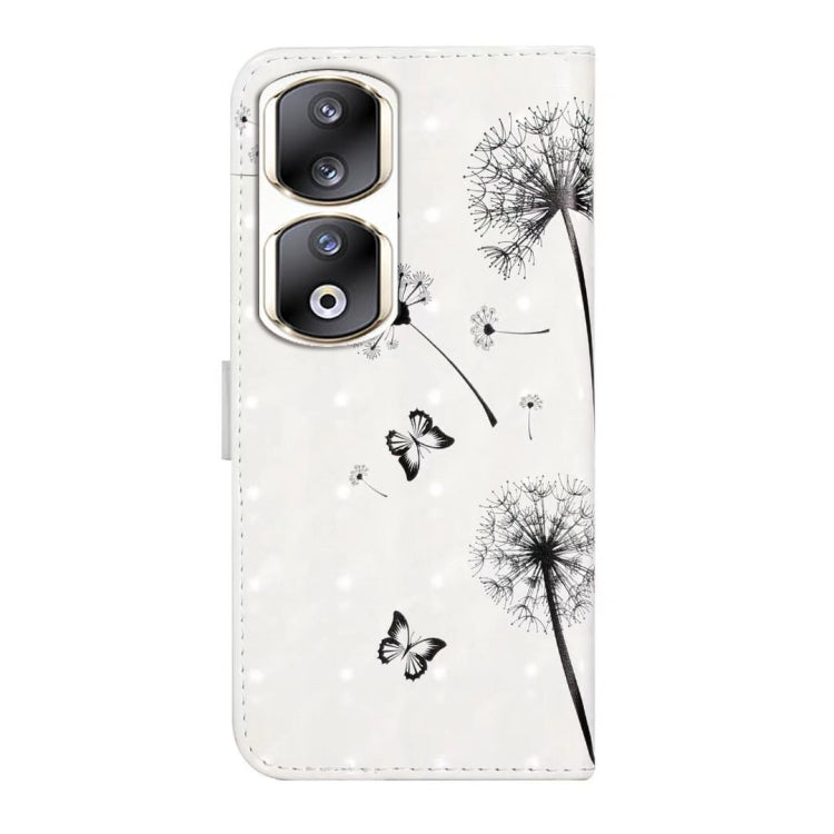 For Honor 90 Pro Oil Embossed 3D Drawing Leather Phone Case(Couple Dandelion)