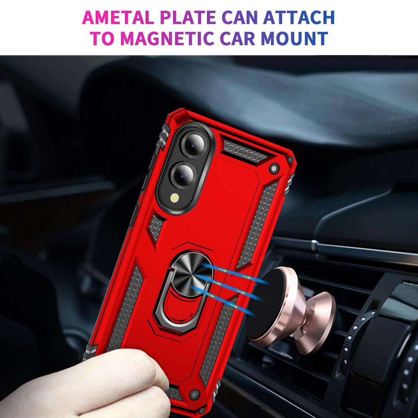 For Samsung Galaxy S25 Edge 5G Shockproof TPU + PC Phone Case(Red)