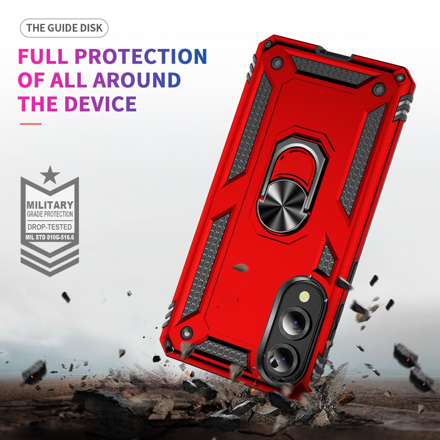 For Samsung Galaxy S25 Edge 5G Shockproof TPU + PC Phone Case(Red)