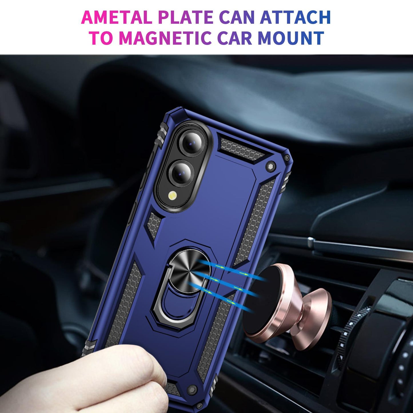For Samsung Galaxy S25 Edge 5G Shockproof TPU + PC Phone Case(Blue)