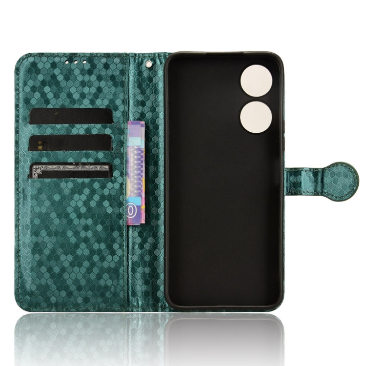 For Honor X5 Plus / Play 40C 5G Honeycomb Dot Texture Leather Phone Case(Green)
