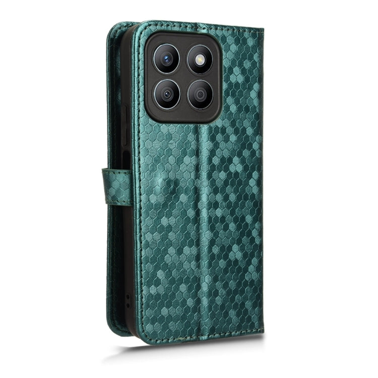 For Honor X8b Honeycomb Dot Texture Leather Phone Case(Green)