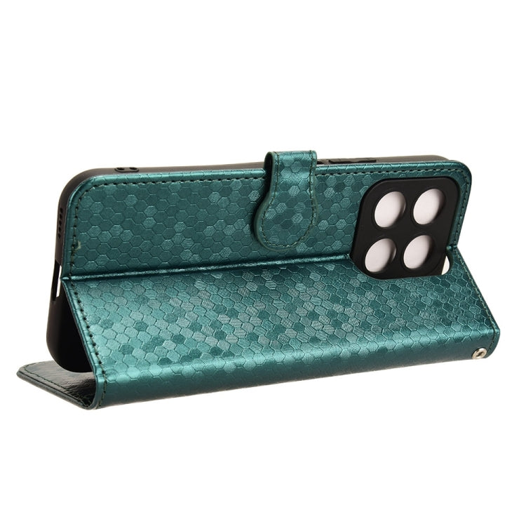 For Honor X8b Honeycomb Dot Texture Leather Phone Case(Green)