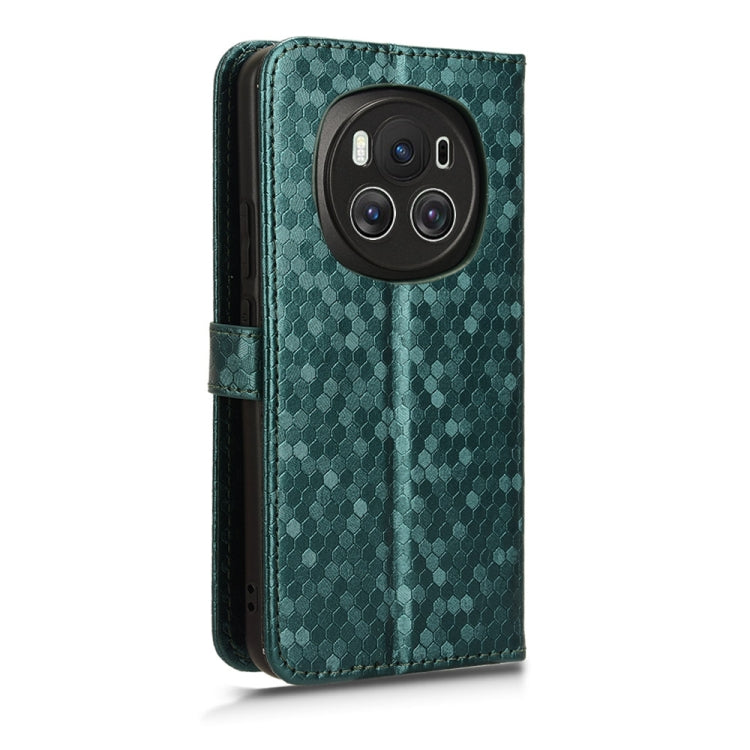 For Honor Magic6 Honeycomb Dot Texture Leather Phone Case(Green)