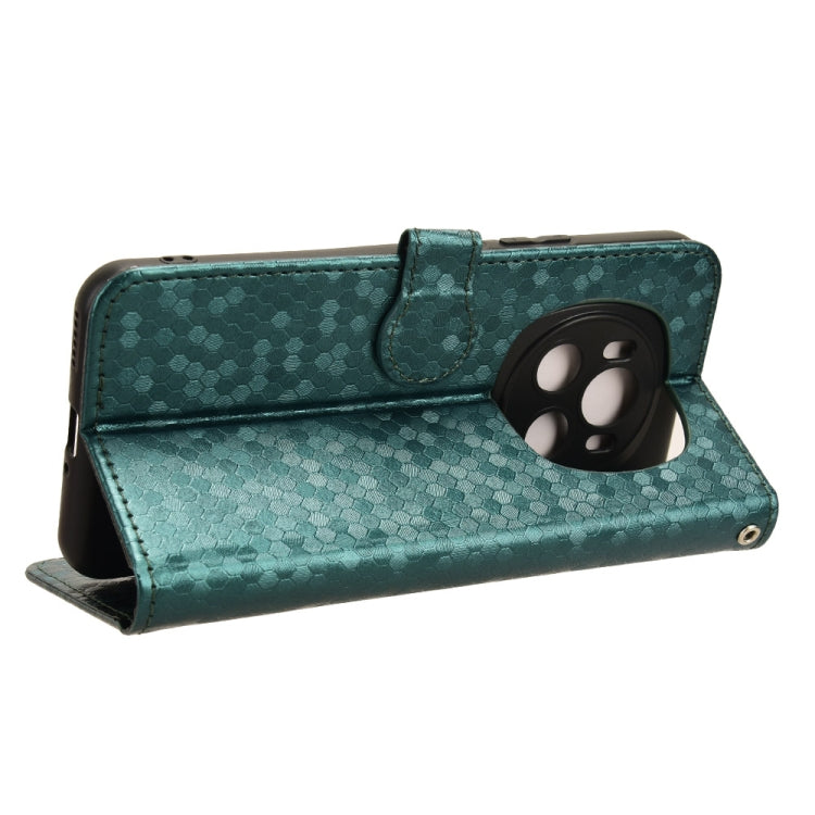 For Honor Magic6 Honeycomb Dot Texture Leather Phone Case(Green)