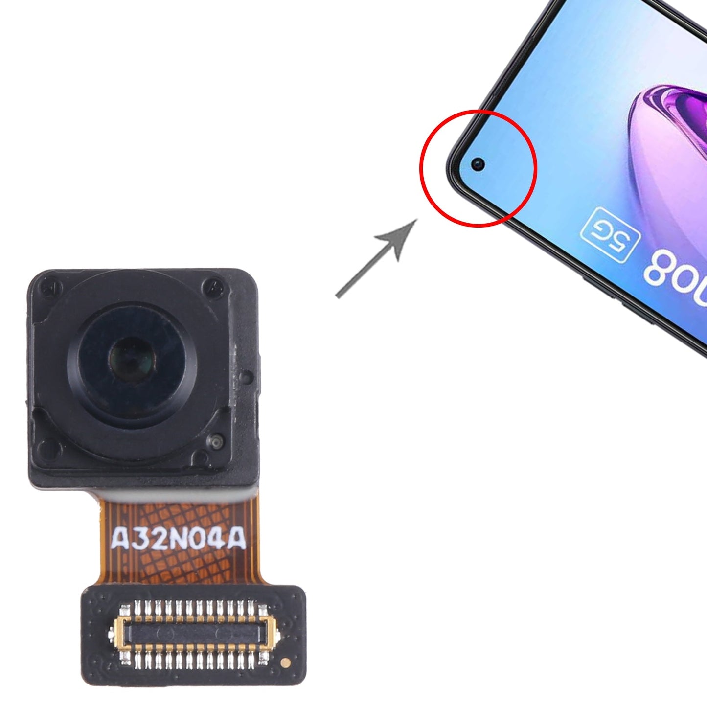 For OPPO Reno8 Original Front Facing Camera