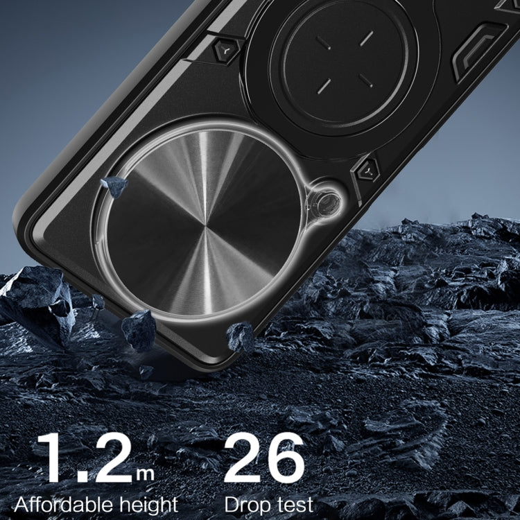 For Honor X9b CD Texture Sliding Camshield Magnetic Holder Phone Case(Red)