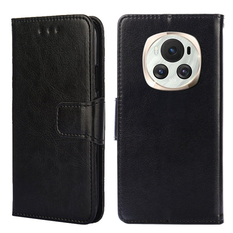 For Honor Magic6 Crystal Texture Leather Phone Case(Black)