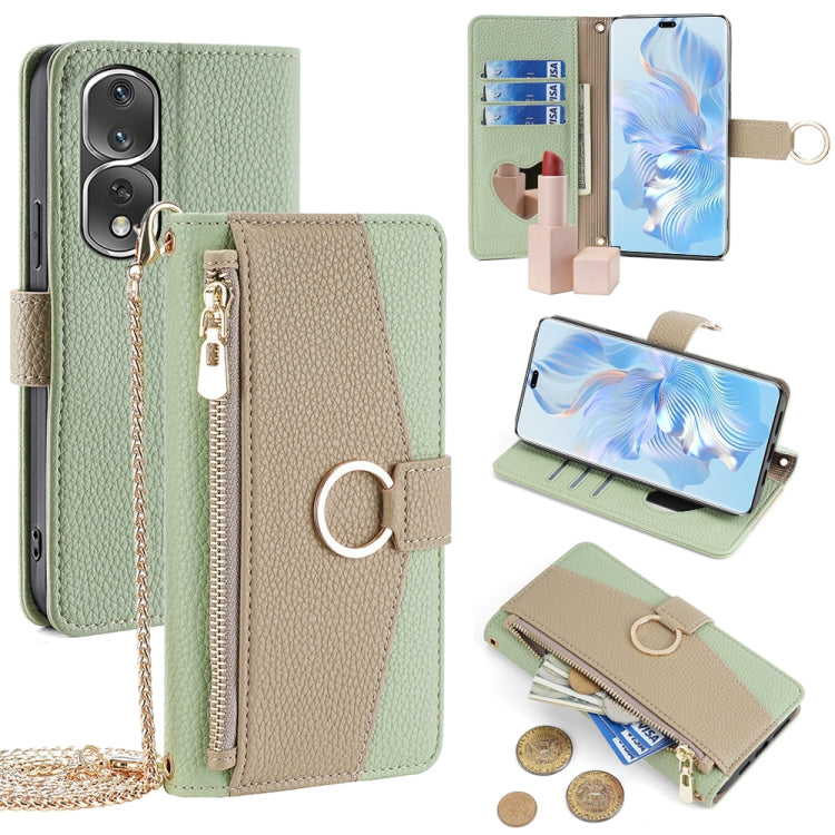 For Honor 80 Pro Crossbody Litchi Texture Leather Phone Case(Green)