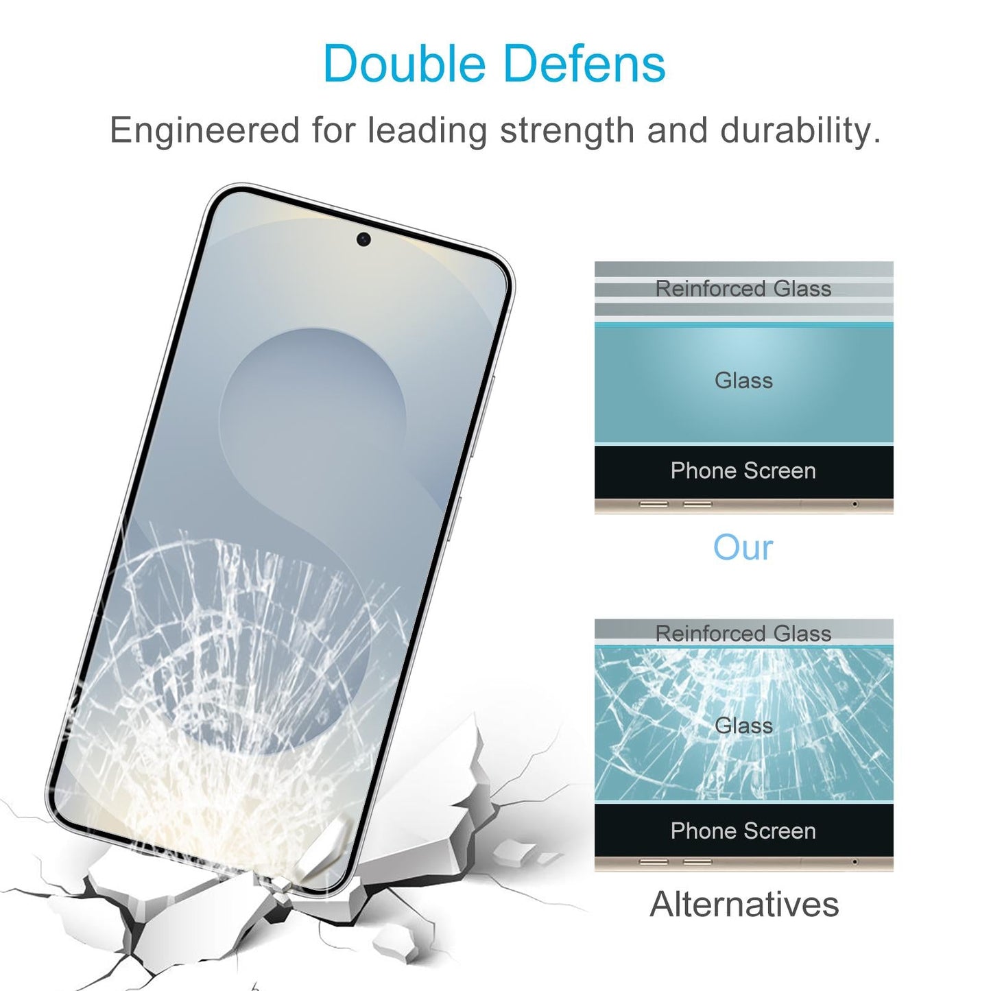 For Samsung Galaxy S25 Edge 5G 0.18mm 9H 2.5D Tempered Glass Film, Support Fingerprint Unlocking