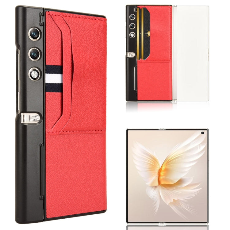 For Honor V Purse Litchi Texture Card Slots Back Cover Phone Case(Red)