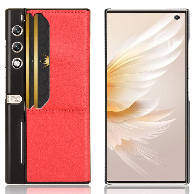 For Honor V Purse Litchi Texture Card Slots Back Cover Phone Case(Red)