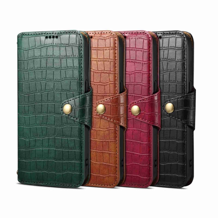 For Samsung Galaxy S24 5G Denior Crocodile Texture Oil Edge Leather Phone Case(Green)
