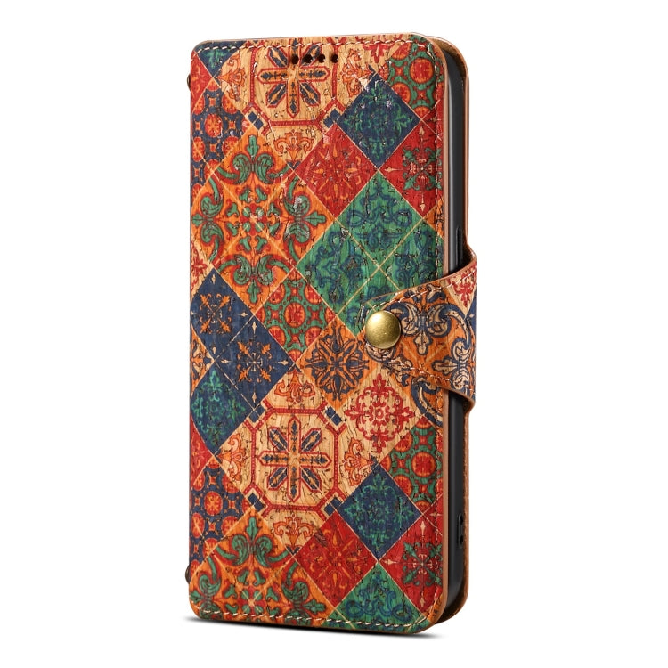 For Samsung Galaxy S24 5G Denior Flower Language Series Cork Fabric Oil Edge Leather Phone Case(Winter)