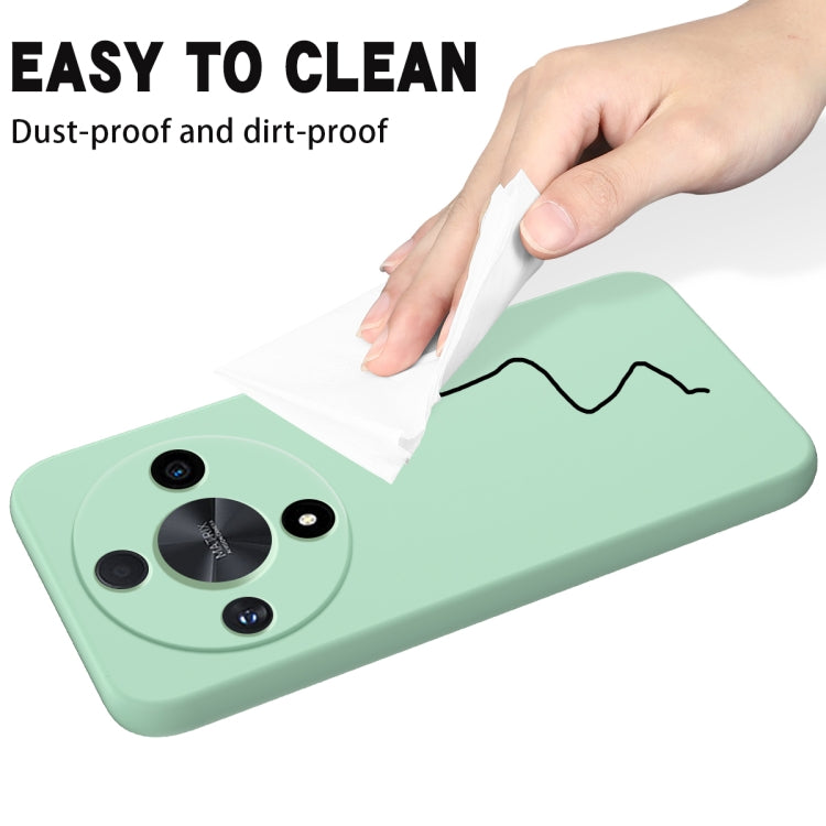 For Honor Magic 6 Lite Solid Color Liquid Silicone Dropproof Full Coverage Protective Case(Green)