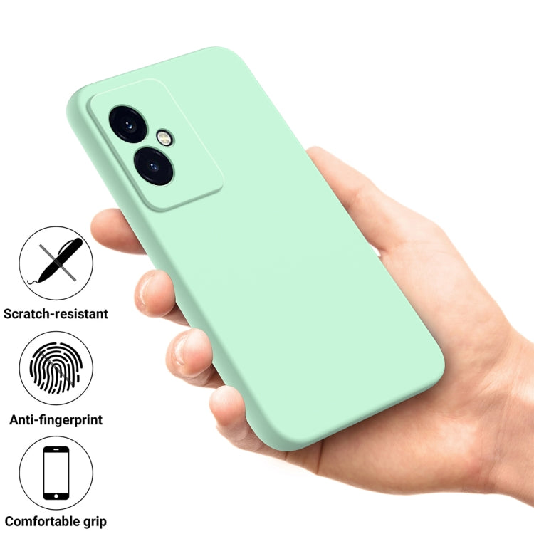 For Honor 100 Solid Color Liquid Silicone Dropproof Full Coverage Protective Case(Green)