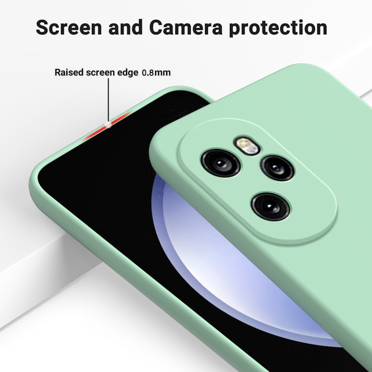 For Honor 100 Pro Solid Color Liquid Silicone Dropproof Full Coverage Protective Case(Green)
