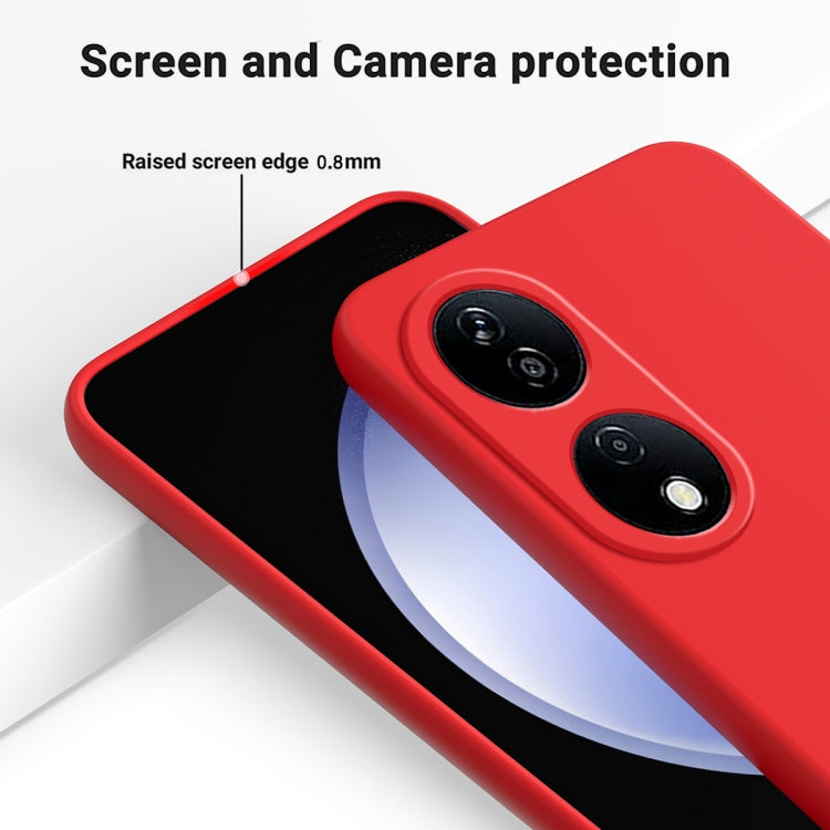 For Honor X7b/Play 50 Plus Solid Color Liquid Silicone Dropproof Full Coverage Protective Case(Red)