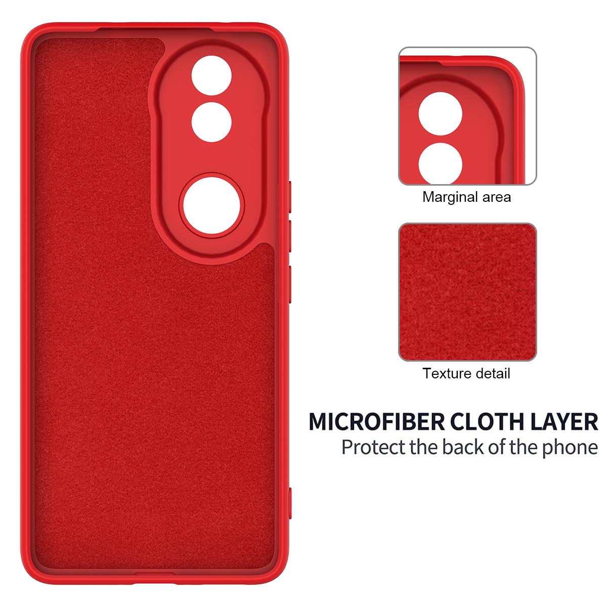 For vivo V50 5G Solid Color Liquid Silicone Dropproof Full Coverage Phone Case(Red)