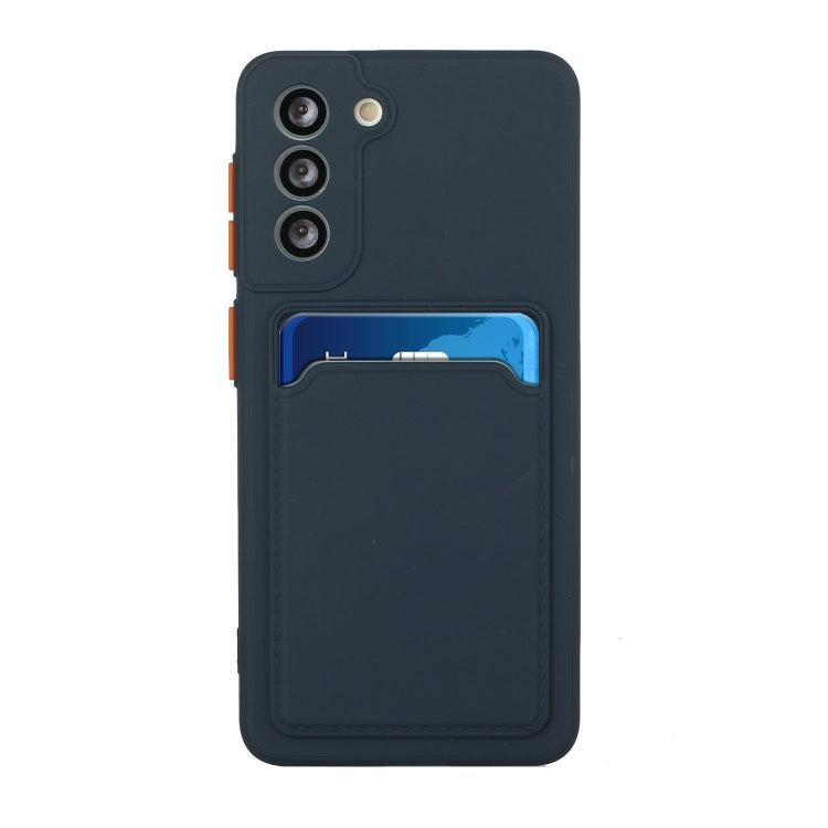 For Samsung Galaxy S24 Card Slot Design Shockproof TPU Phone Case(Dark Blue)