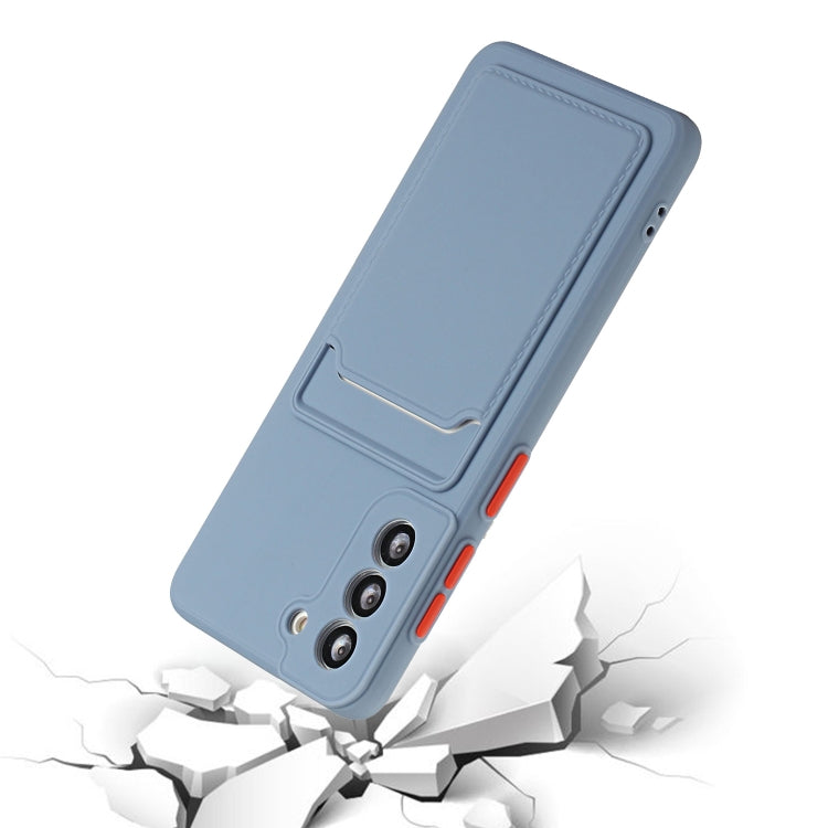 For Samsung Galaxy S24 Card Slot Design Shockproof TPU Phone Case(Grey)
