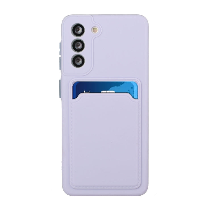 For Samsung Galaxy S24 Card Slot Design Shockproof TPU Phone Case(Purple)