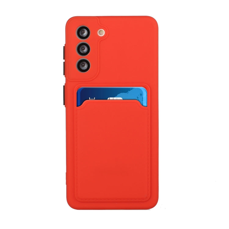For Samsung Galaxy S24 Card Slot Design Shockproof TPU Phone Case(Red)