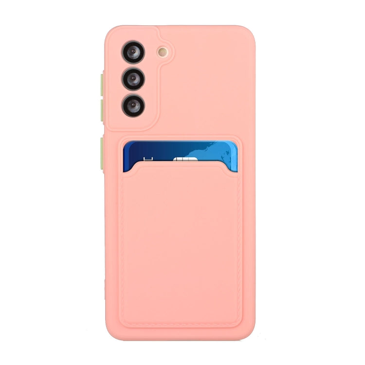 For Samsung Galaxy S24 Card Slot Design Shockproof TPU Phone Case(Pink)