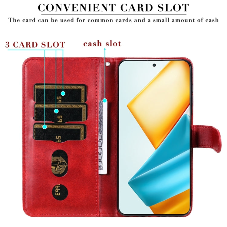 For Honor 90 GT Fashion Calf Texture Zipper Leather Phone Case(Red)