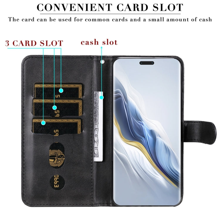 For Honor Magic6 Pro Fashion Calf Texture Zipper Leather Phone Case(Black)