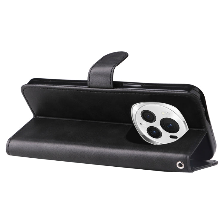 For Honor Magic6 Pro Fashion Calf Texture Zipper Leather Phone Case(Black)