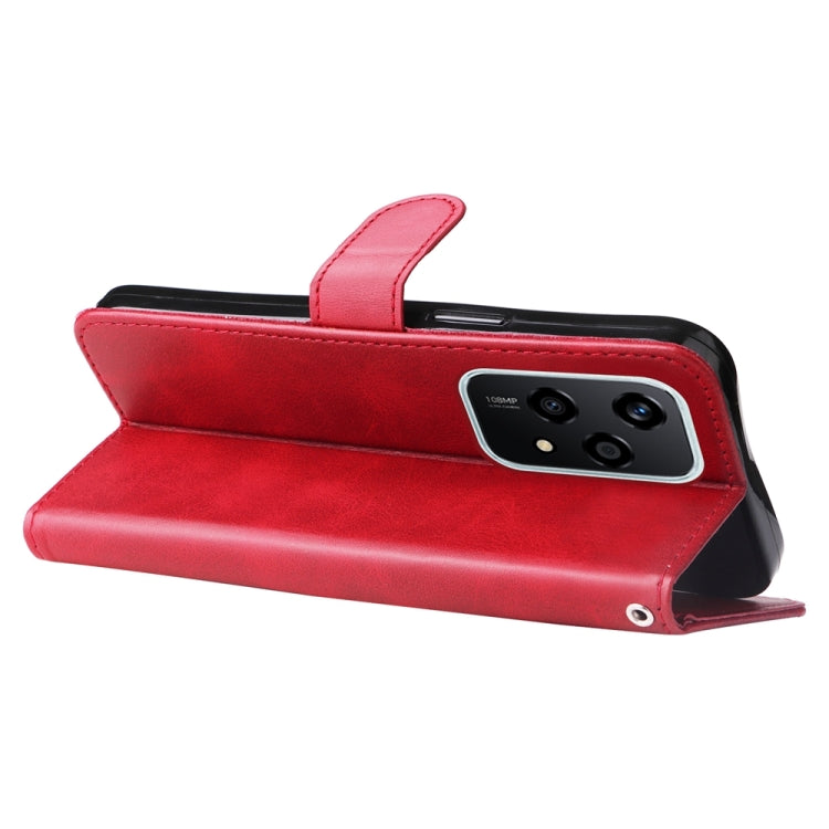 For Honor 200 Lite 5G Global Fashion Calf Texture Zipper Leather Phone Case(Red)