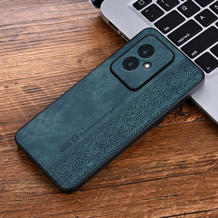 For Honor 100 AZNS 3D Embossed Skin Feel Phone Case(Dark Green)