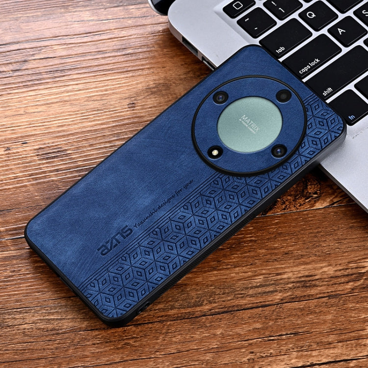 For Honor X9a AZNS 3D Embossed Skin Feel Phone Case(Sapphire Blue)