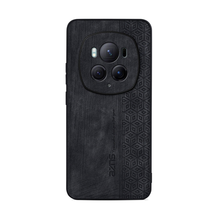 For Honor Magic6 Pro AZNS 3D Embossed Skin Feel Phone Case(Black)