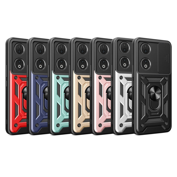 For Honor 90 5G Sliding Camera Cover Design TPU+PC Phone Case(Silver)